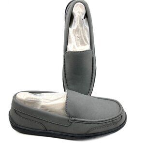 Mens My Slippers Grey Moccasin Memory Foam Lining Size 11 Brand New 74460-05